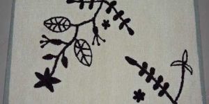 Embroidered Chenille Rug 02