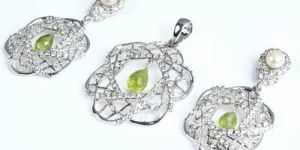 925 Sterling Silver Pendant Set