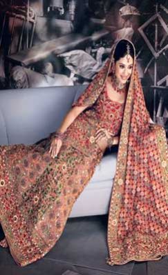 Lehenga Choli (With Floral Jaal Embroidery)