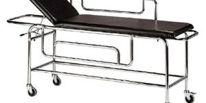 STRETCHER TROLLEY STAINLESS STEEL WITH SIDE RAILS