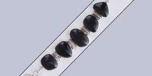 Ladies Sterling Silver 925 Black Sunstone Nugget Bracelet
