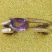 Ladies Beautiful Sterling Silver .925 Amethyst Faceted Ring