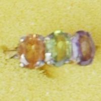 Ladies 925 Sterling Silver Multi Gemstone Ring