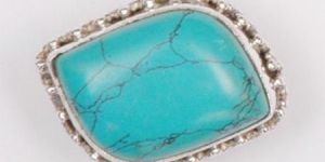 Ladies Sterling Silver Turquoise Statement Ring