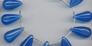 sky blue plain monalisa drop beads