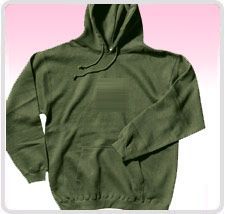 Mens Green Full Sleeves Hoodie