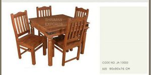 4 Seater Rectangular Restaurant Dining Table Set