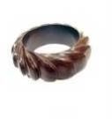 Ladies Brown Resin Leaf Bangle