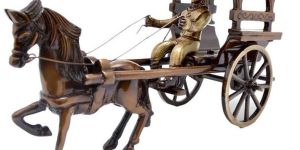 Antique Finish Horse Cart Made of Brass