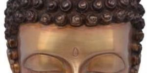 Buddha Head Figure for Gift and Craft Made in Metal Bronze