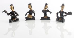Metal Bronze  Musician Statue