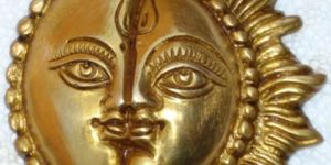 Sun Face Metal Wall Hangings, Moon Face Metal Wall Hangings