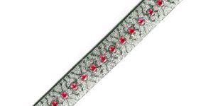 White Gold Diamond Ruby Bracelet -19