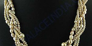 Traditional Pink Pear Gemstone Silver Necklace