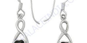 Fashionable Inlay Silver Hook Earrings