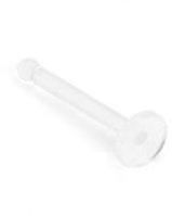 PiercedOff Bio Flex 2mm Clear Flat Top Nose Retainer