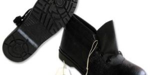 Black Leather Safety Shoes