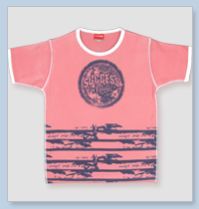 Kids Pink Short Sleeve Printed T Shirt