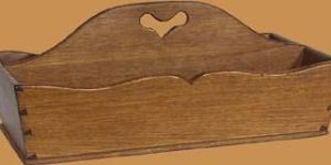 Brown Mini Wooden Magazine Rack