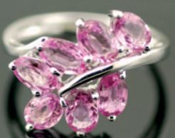 Ladies Pink Designer Stone Ring
