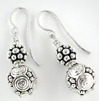 Oxidized Sterling Silver Earrings