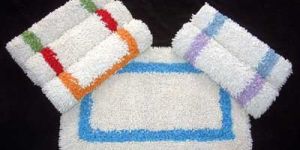 Plain White Cotton Bath Mat