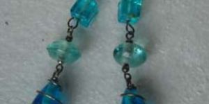 Blue Beads Stone Earring
