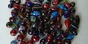 Multicolor Big Hole Venetian Glass Beads