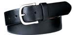 Mens Matte Black Genuine Leather Formal Belt