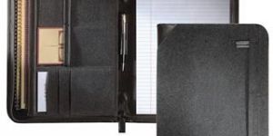 A4 Brown Leather Portfolio File Folder