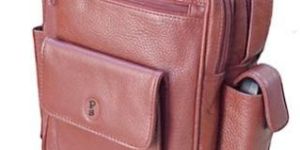Men Brown Leather Side Bag