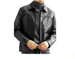 Mens Full Sleeve Casual Jackets Plain Black Leather Jacket