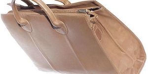 Ladies Hand-Held Beige PU Leather Handbag