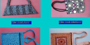 Handmade Embroidered Mirror Work Tote Bag