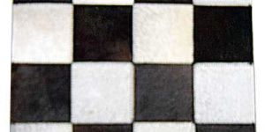 Leather Black and White Cushion Cover