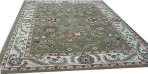Home Hand Tufted Oriental Green Carpet