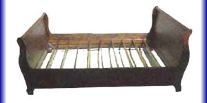 Brown Wooden Double Bed