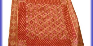 Rectangular Printed Cotton Red Floor Carpet