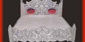 Maharaja Silver Carving Bed