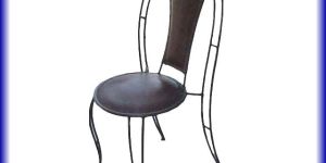 Black Iron Round Back Chair