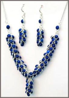 Gemstone Studded Silver Necklaces