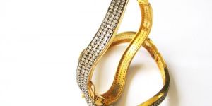 Silver Polki Bangles