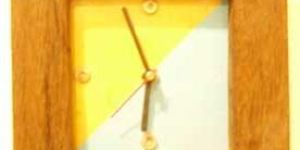 Square Golden Wall Mounted Clock