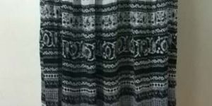 RAYON 2 PANEL BLACK N WHITE PRINTED LADIES SKIRT