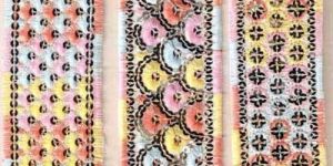 Light Chart, Embroidered Lace