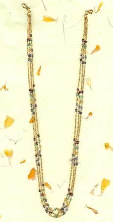 Multi Coloured Stone Gold Chain