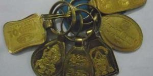 Golden Metal Key Chain