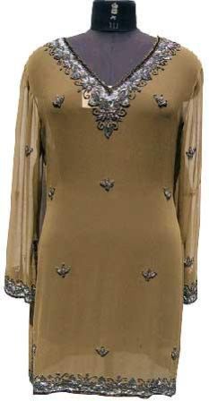 Poly Georgette Kurti  Item Code :- Epbg - 5005