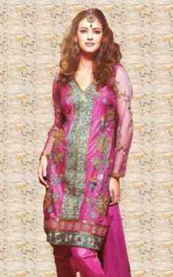Faux Crepe Salwar Kameez