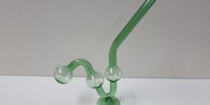 Glass Oil Burnator Green Tube